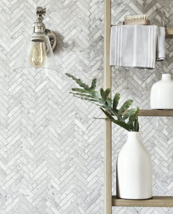 Herringbone White