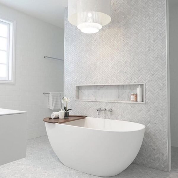 Herringbone White