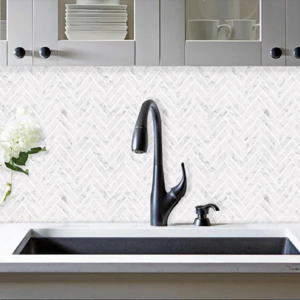 Herringbone White