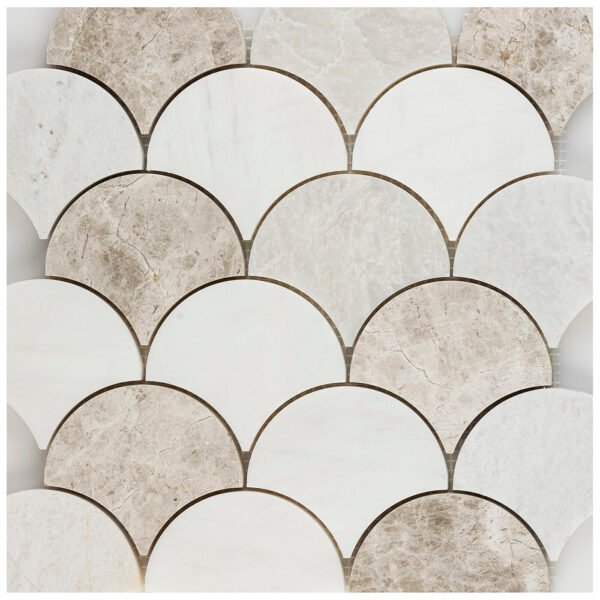 Scallop Silver, White Mix